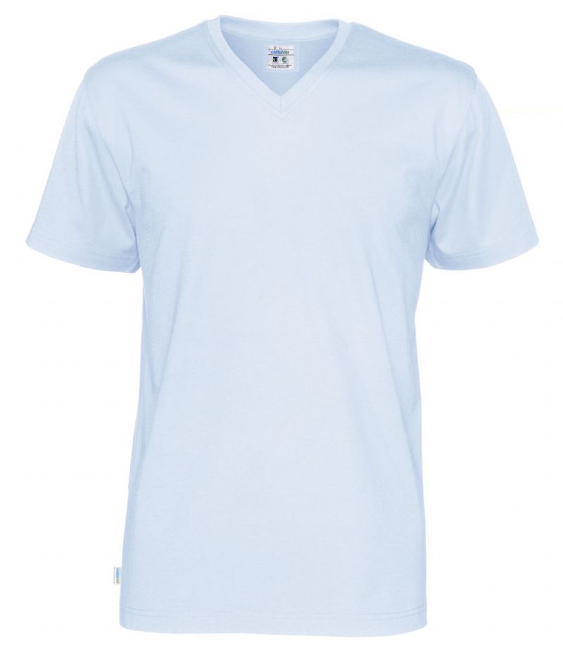 Cottover T-Shirt V-Neck Man Sky Blue - 141022-725